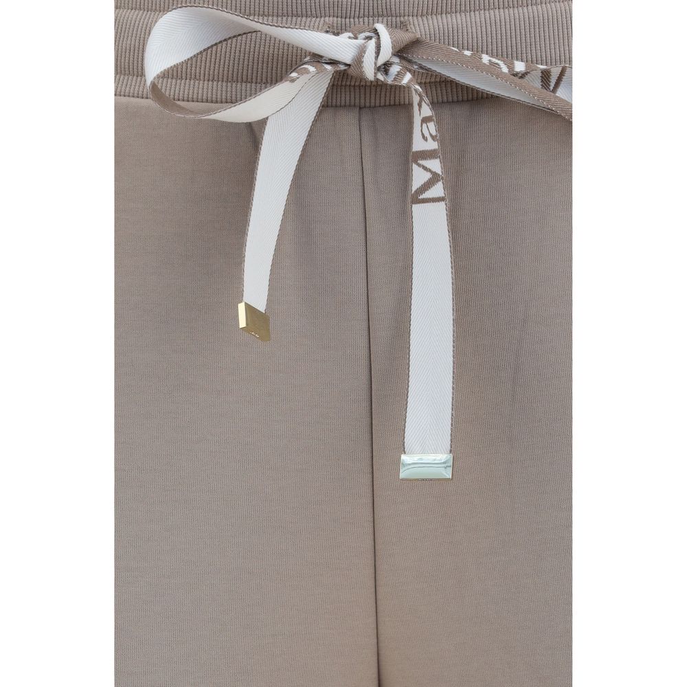 'S Max Mara Pantaloni Bali Beige a Gamba Larga
