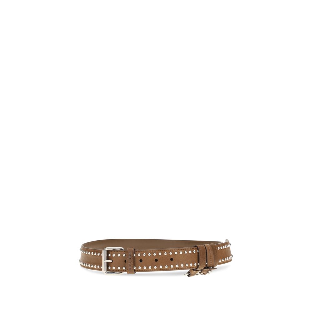 Miu Miu Cintura in Camoscio – Marrone