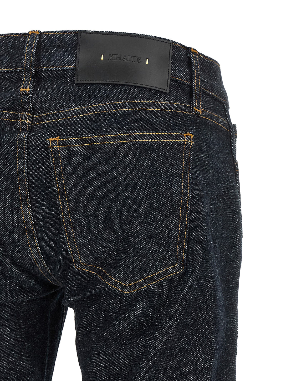 Khaite Blaue Baumwoll-Jeans mit ausgestelltem Bein