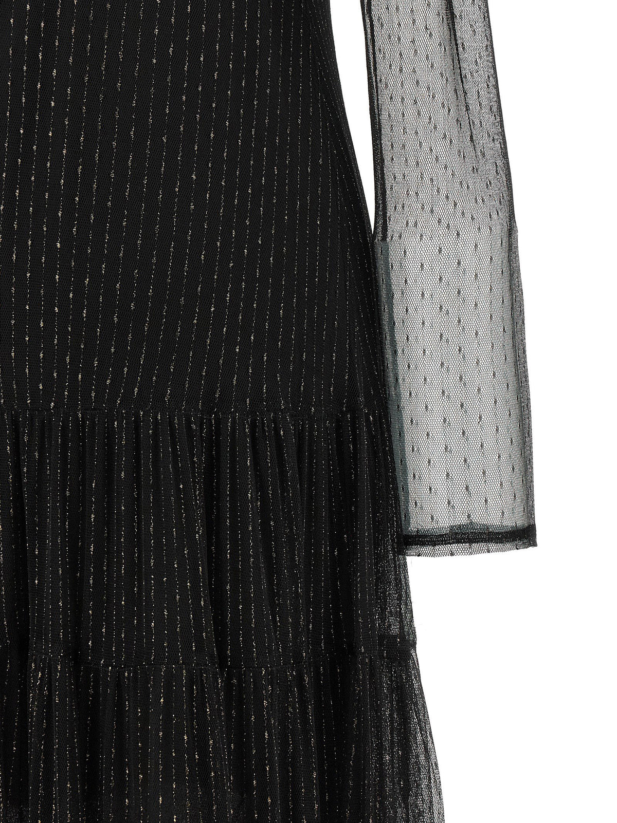 Twinset Schwarzes Polyamid-Maxikleid