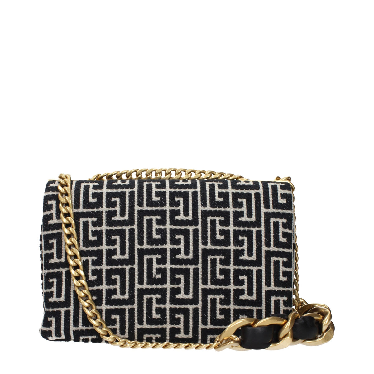 Borsa a tracolla Balmain in tessuto nero