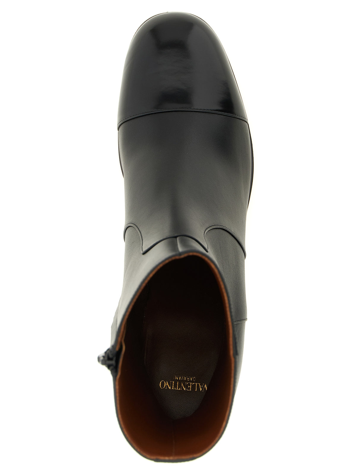 Valentino Garavani Schwarze Stiefeletten aus Kalbsleder