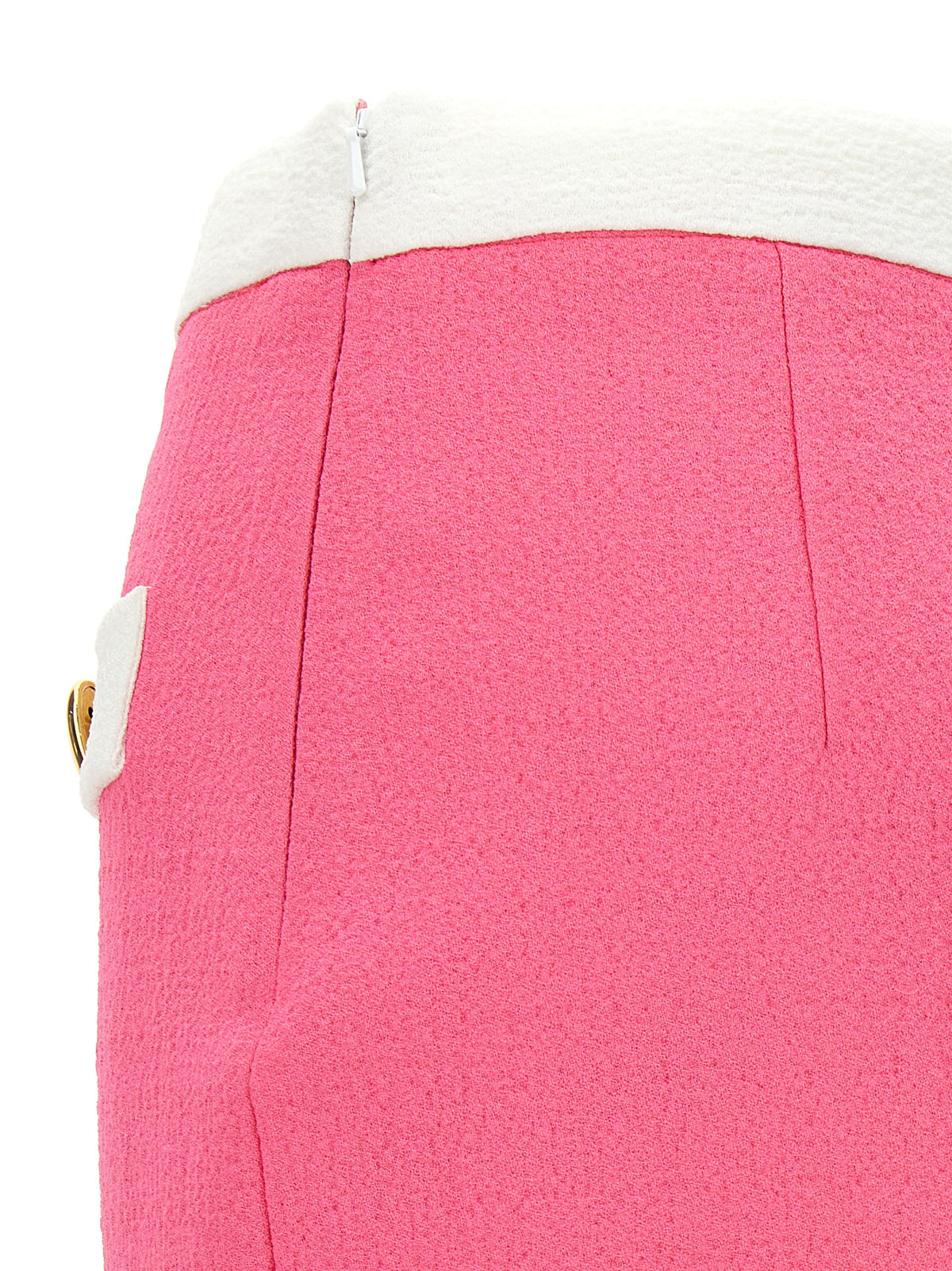 Moschino Viscose Maxi Skirt with Heart Buttons