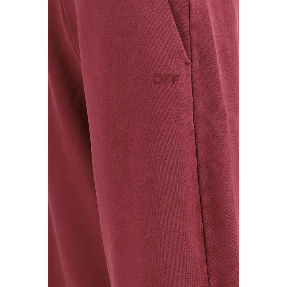 Off-White Violette Baumwollhose im Casual-Look – Ansicht 3 | Arca Lucia