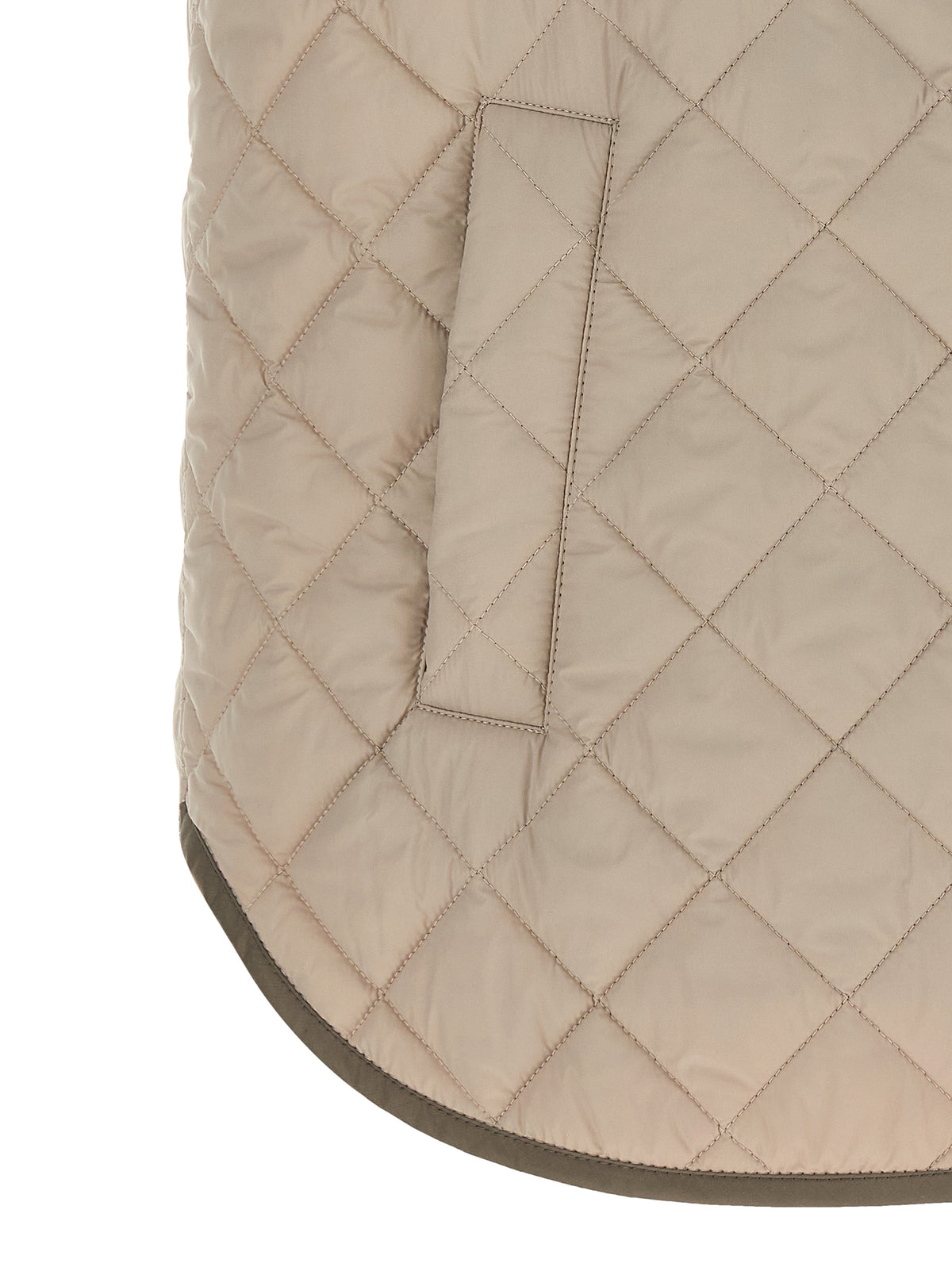 Brunello Cucinelli beige poliammide giacca smanicata