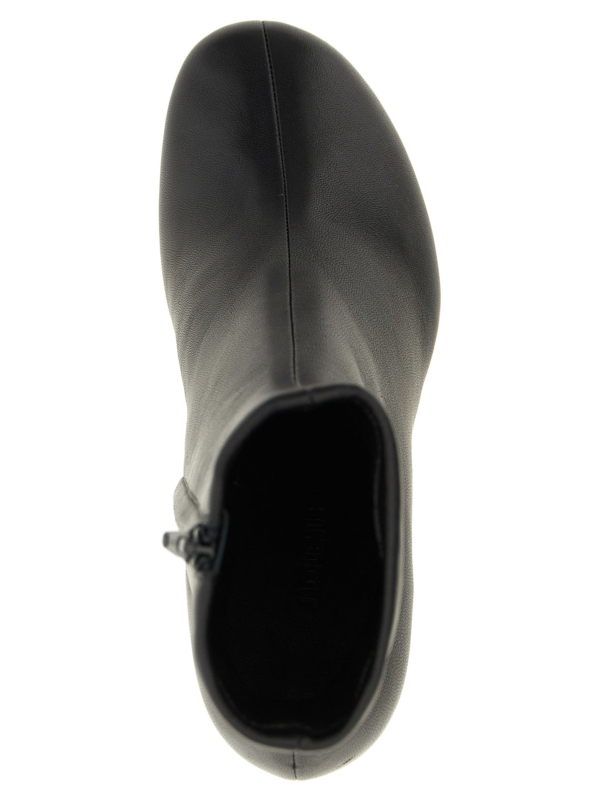 Jacquemus nero stivaletti in pelle di agnello