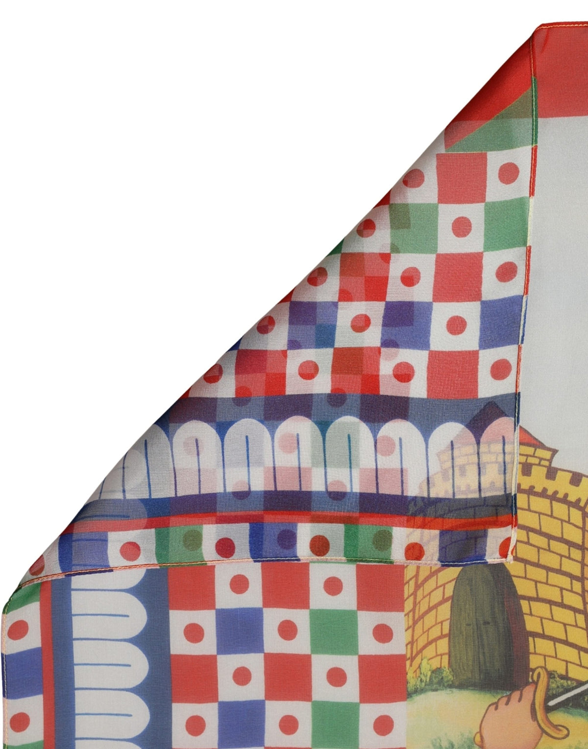 Dolce & Gabbana Foulard Multicolore in Seta 88 × 84 cm