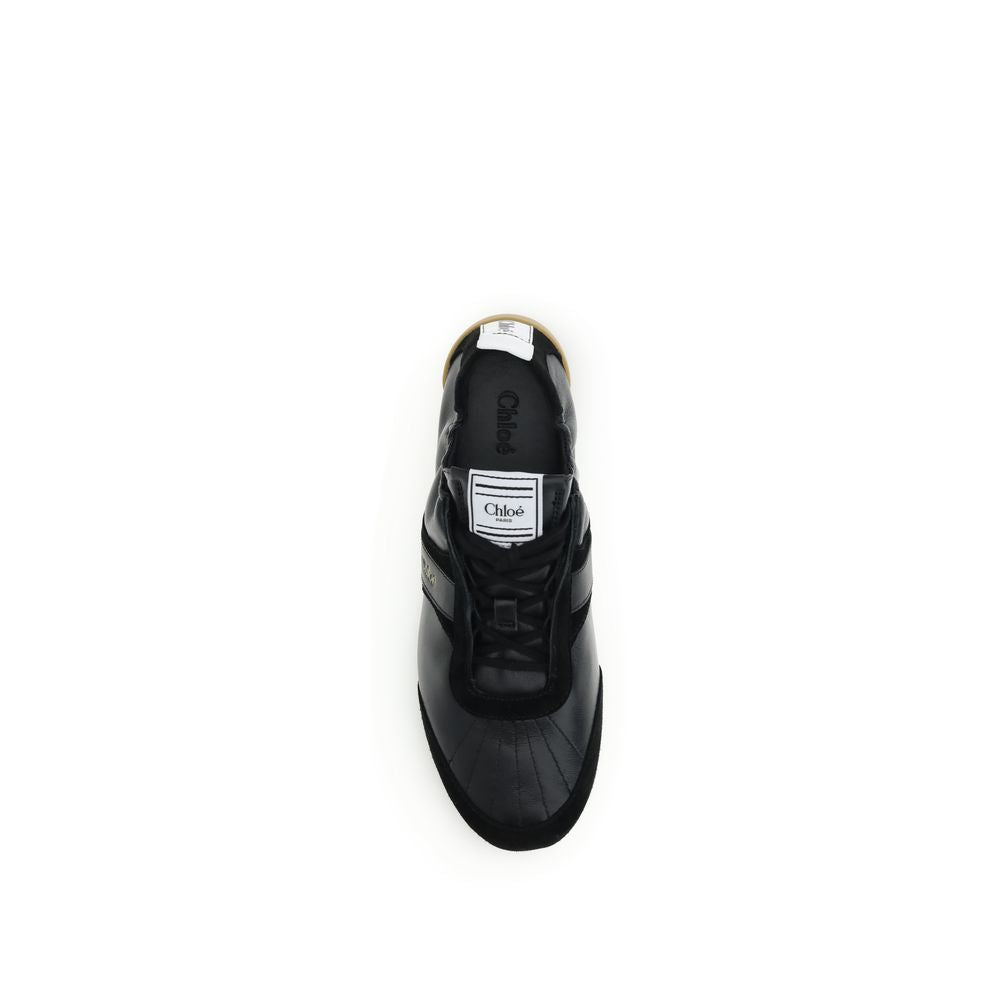 Chloé Schwarze Kick Leder-Sneaker
