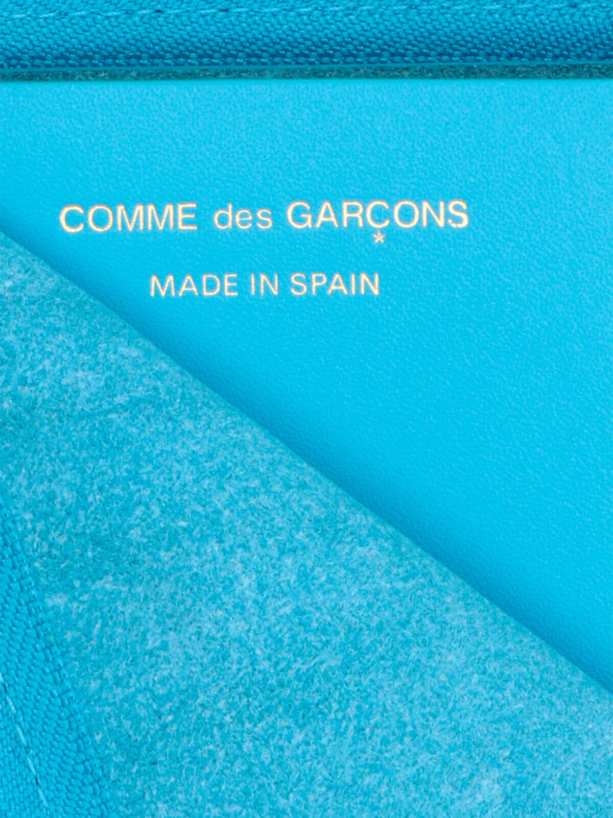 Comme des Garçons Blaues Kalbsleder-Kartenetui