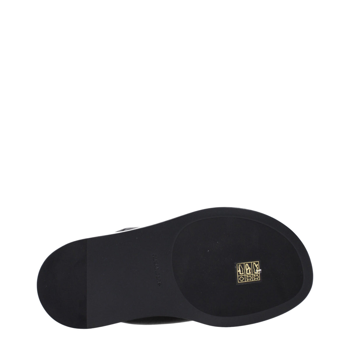 Jil Sander Schwarze Leder-Flip-Flop-Sandalen
