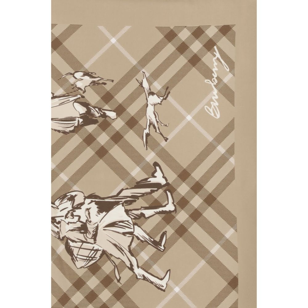Sciarpa in seta beige Burberry