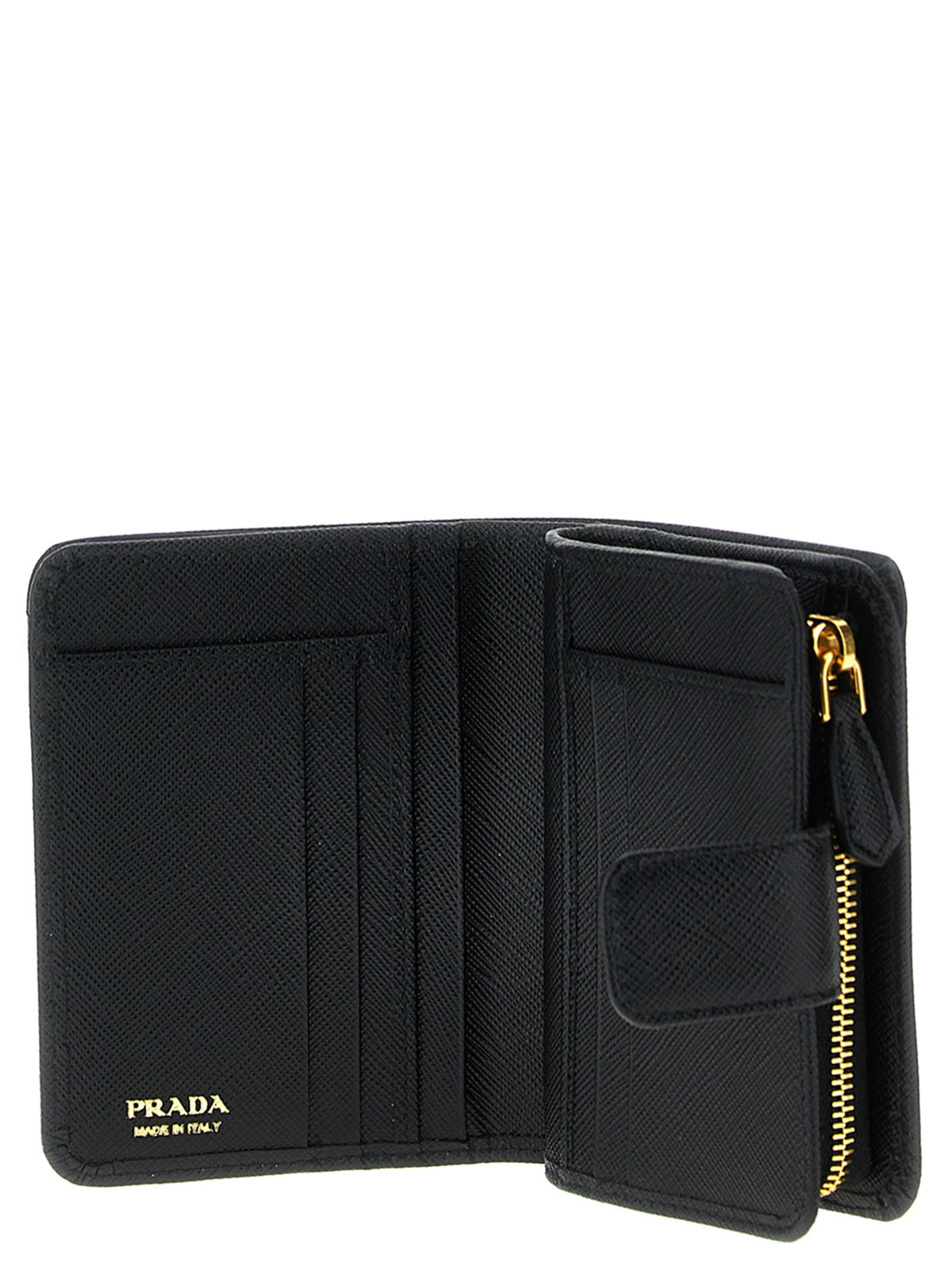 Prada Schwarzes Saffiano-Leder-Kartenetui