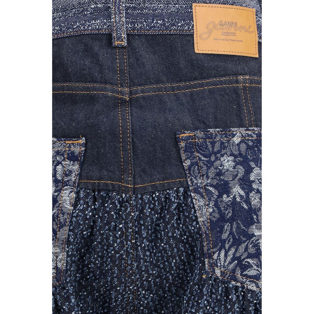 Ganni Blue Cotton Denim Jeans