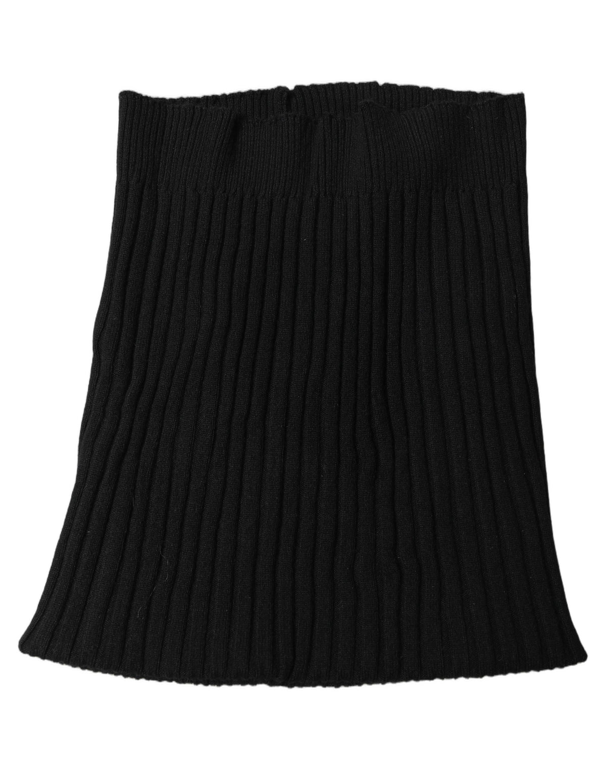 Dolce & Gabbana Schwarzer Kaschmir-Rippstrickkragen