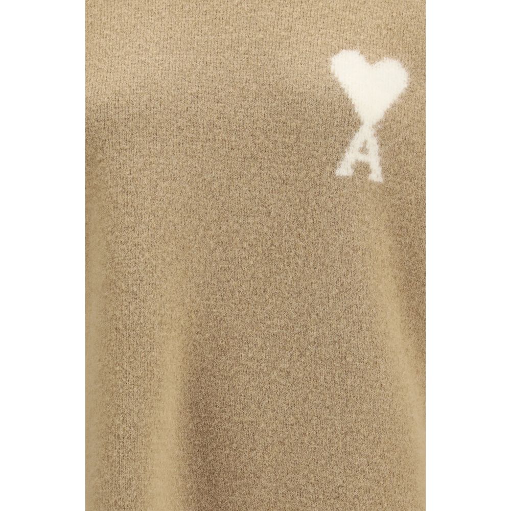 Ami Paris Beige Alpaca Sweatshirt