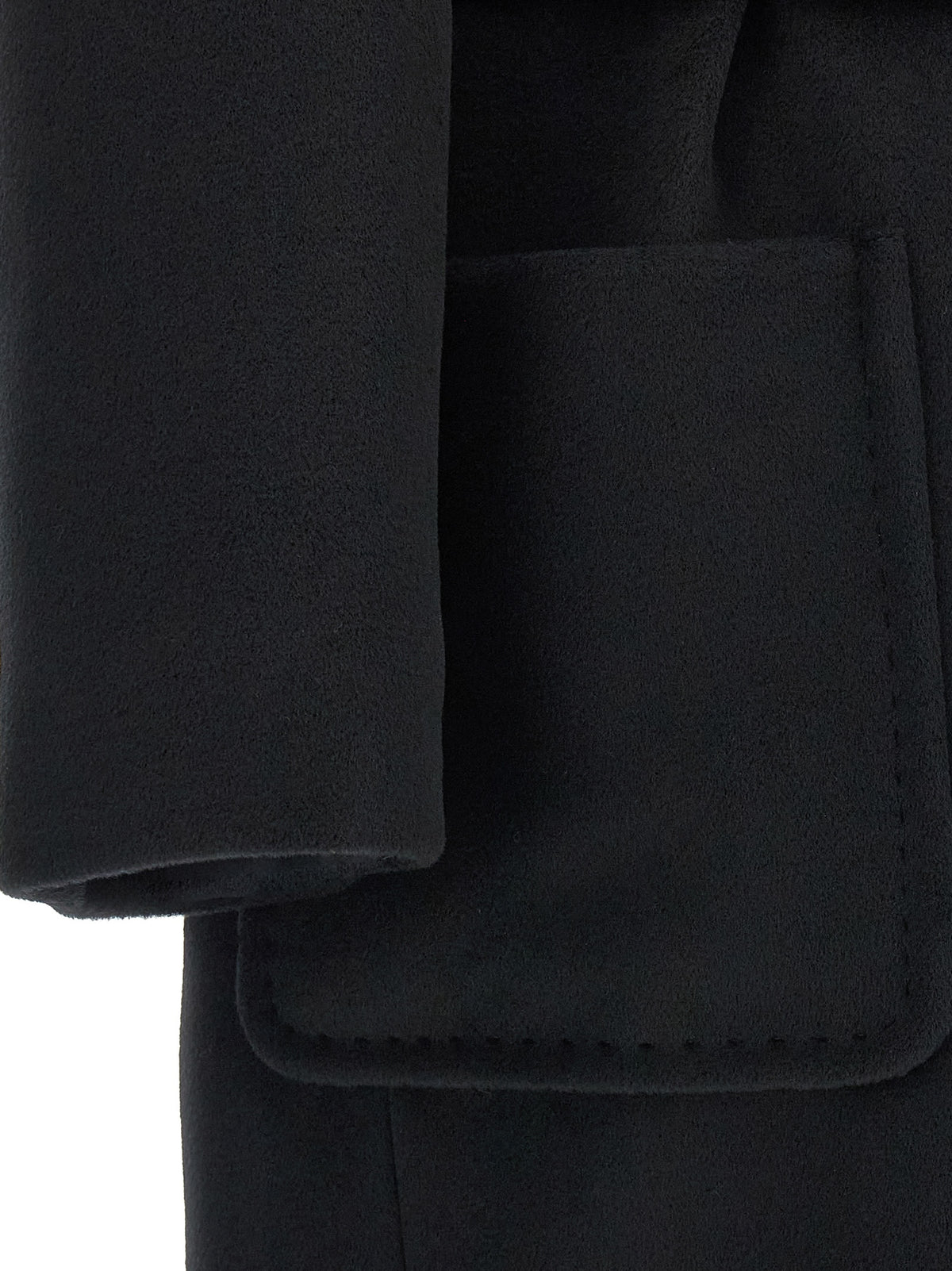 Max Mara Mantel aus Wolle in Schwarz