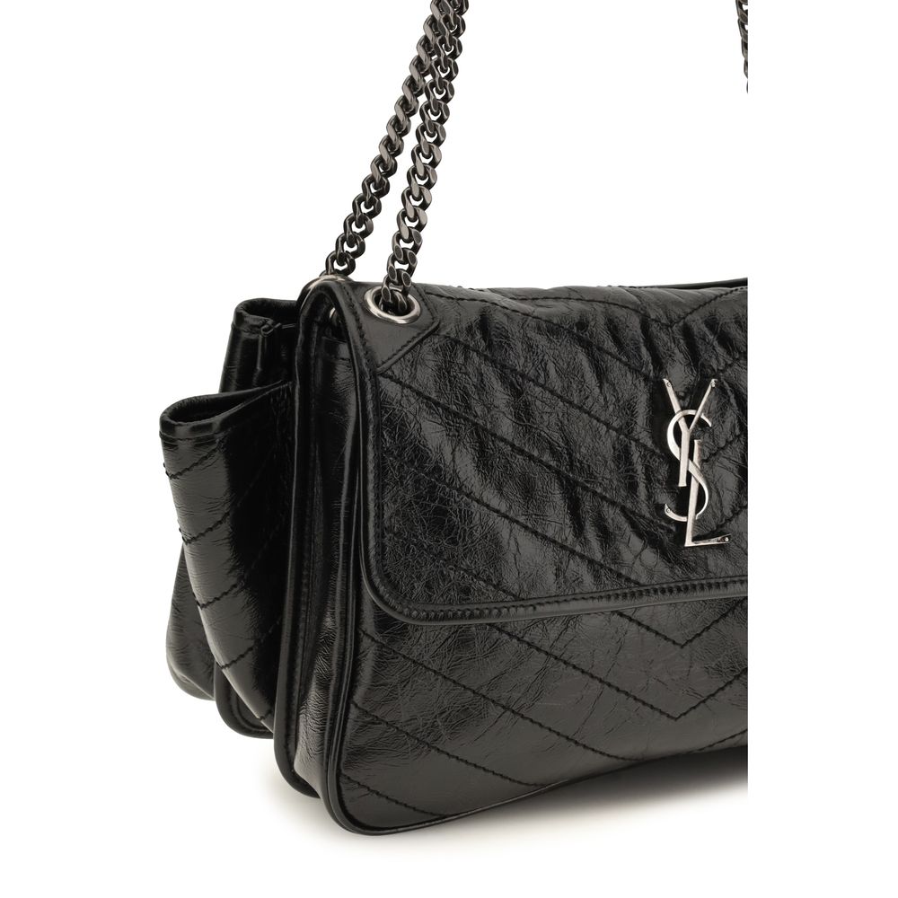 Saint Laurent Schultertasche aus Leder in Schwarz