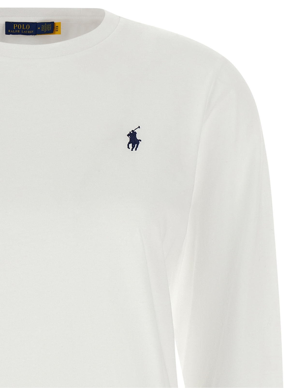 Polo Ralph Lauren Weißes Langarm-T-Shirt aus Baumwolle