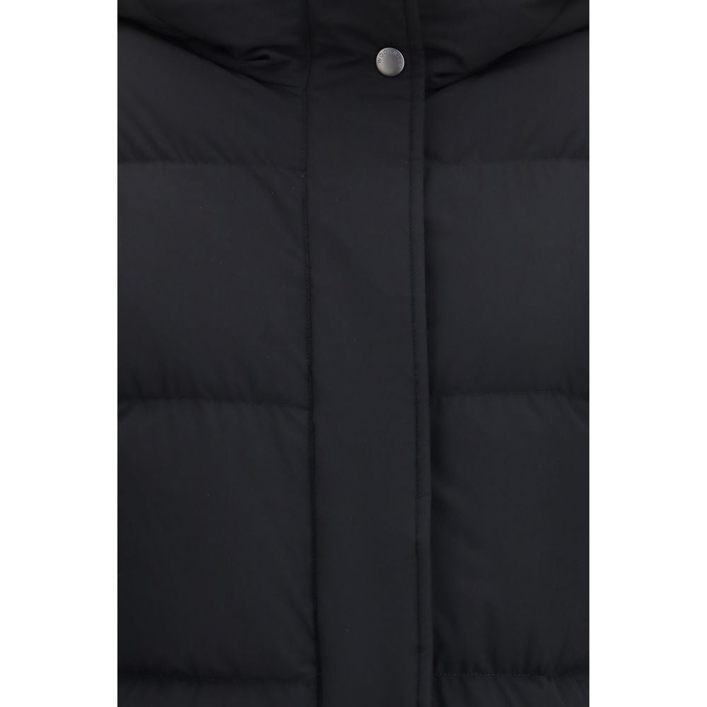 Woolrich Madison Black Nylon Hooded Down Jacket