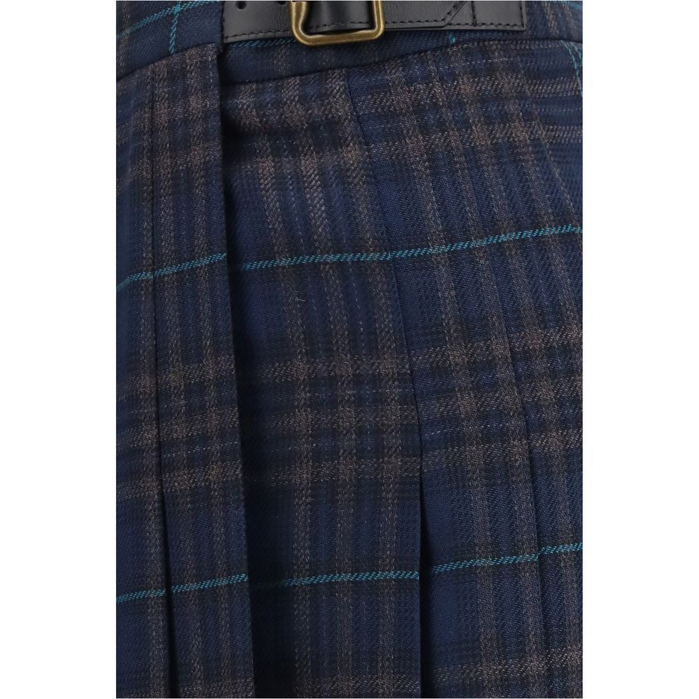 Burberry Langer Rock aus blauem Polyester
