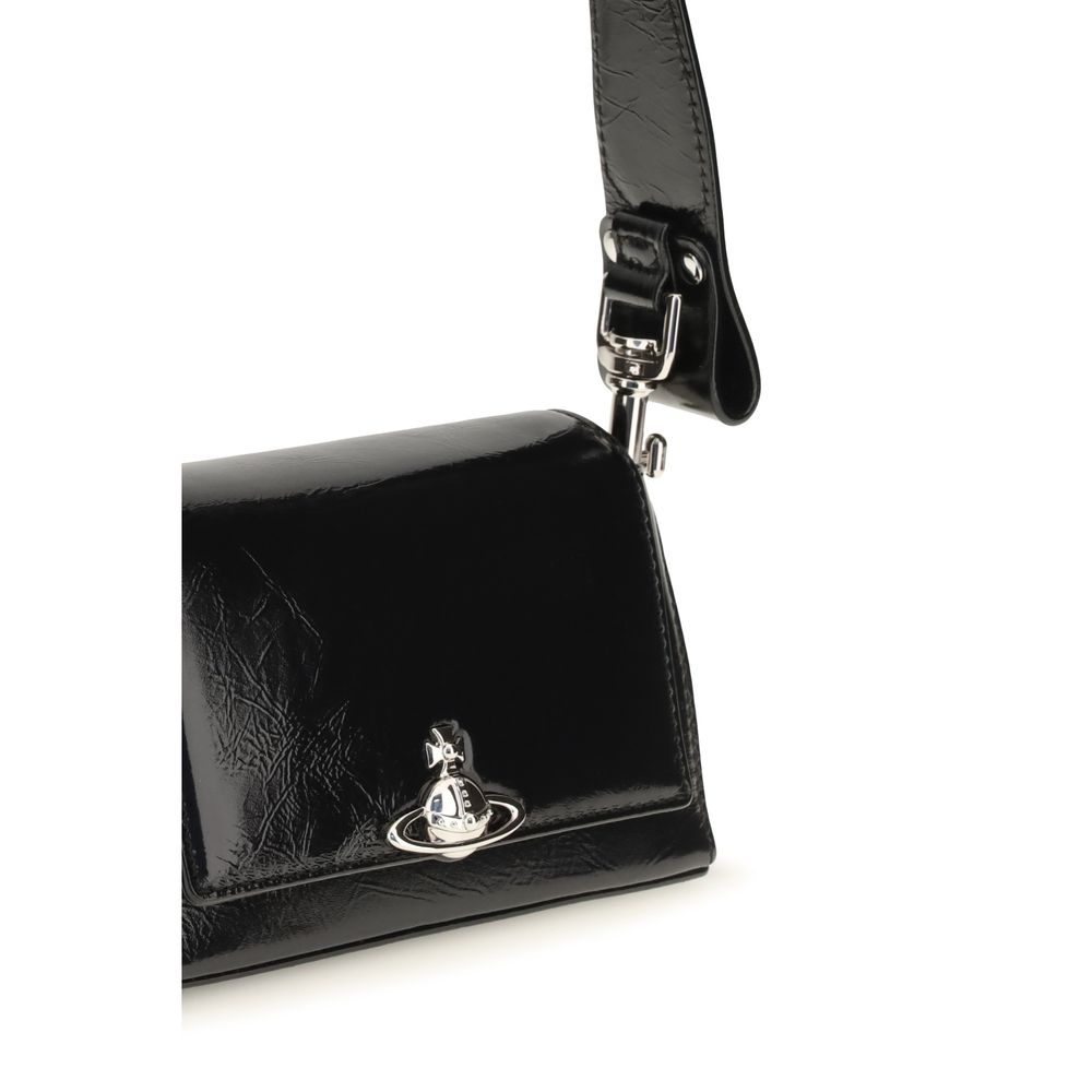 Vivienne Westwood Schwarze Kalbsleder Bos Taurus Handtasche