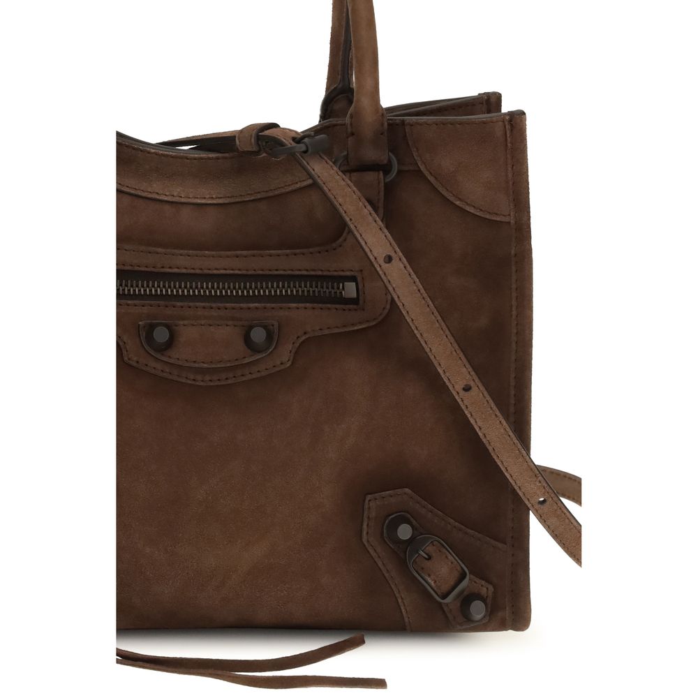 Balenciaga Braune Kalbsleder Bos Taurus Schultertasche