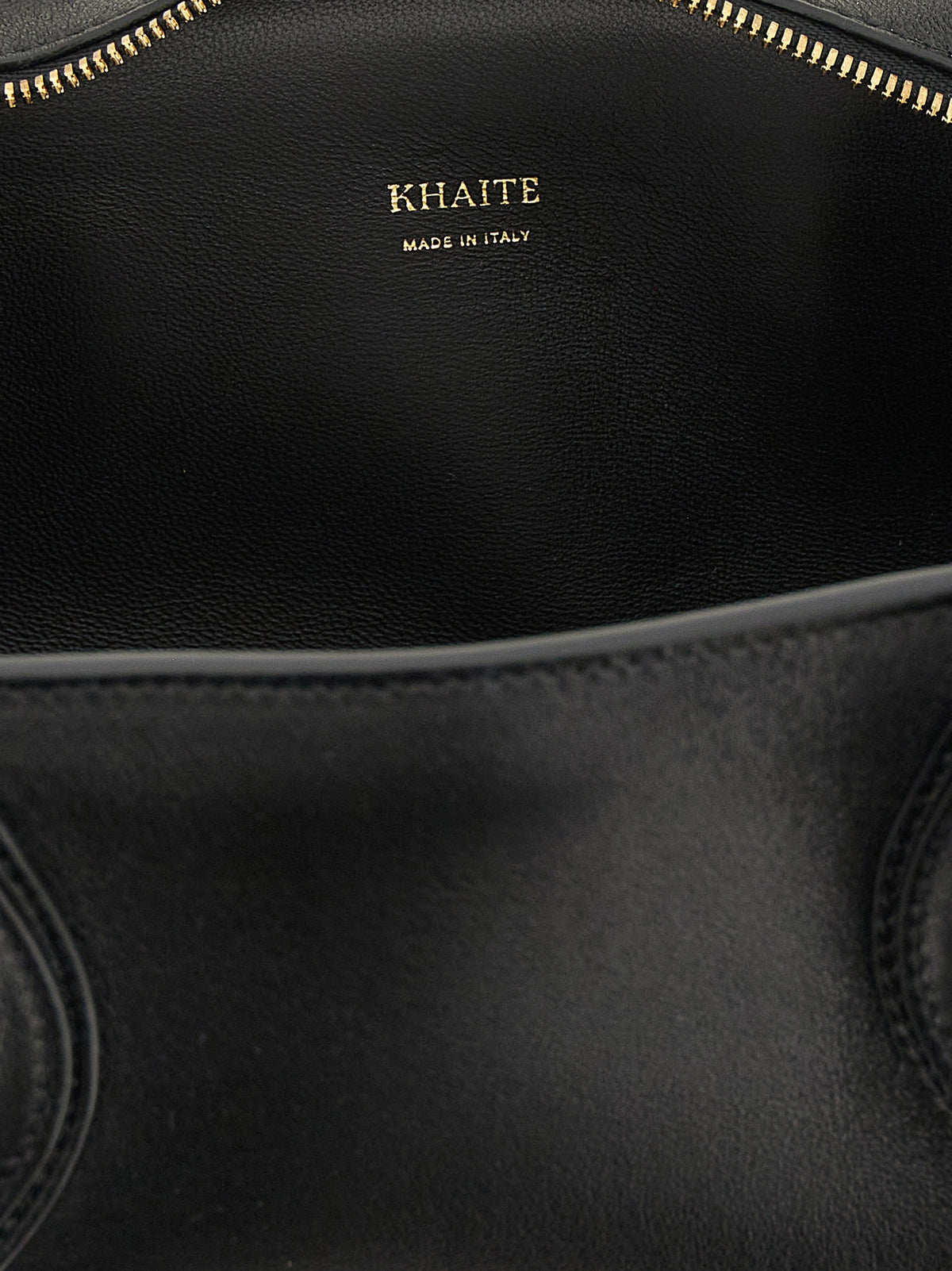 Khaite Schwarze Lammleder-Schultertasche – Ansicht 4 | Arca Lucia