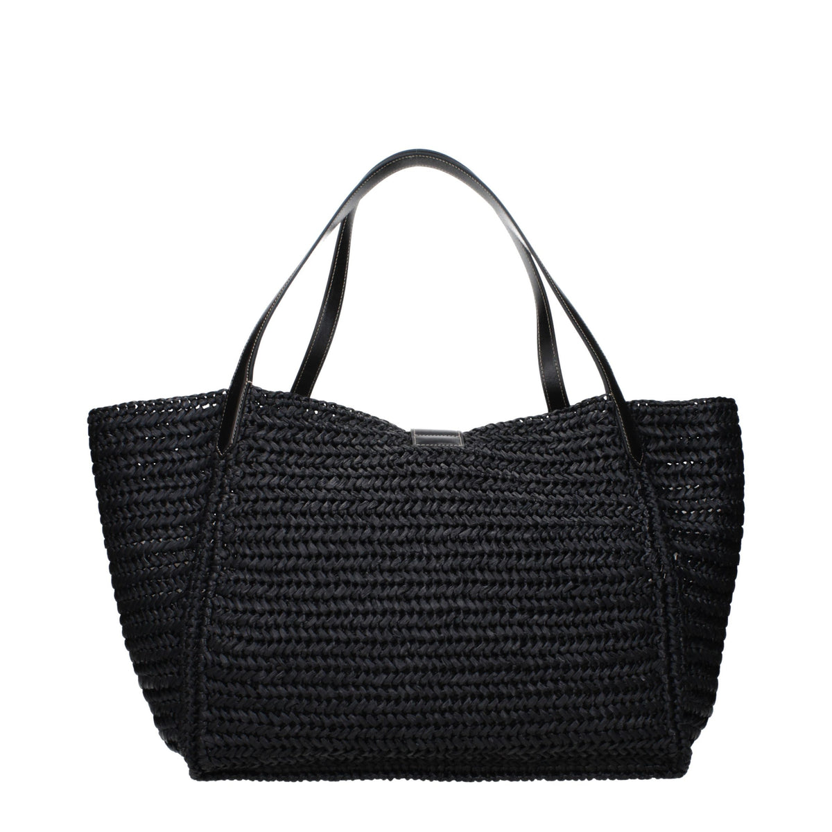 Tom Ford Schwarze Raffia-Umhängetasche – Ansicht 3 | Arca Lucia
