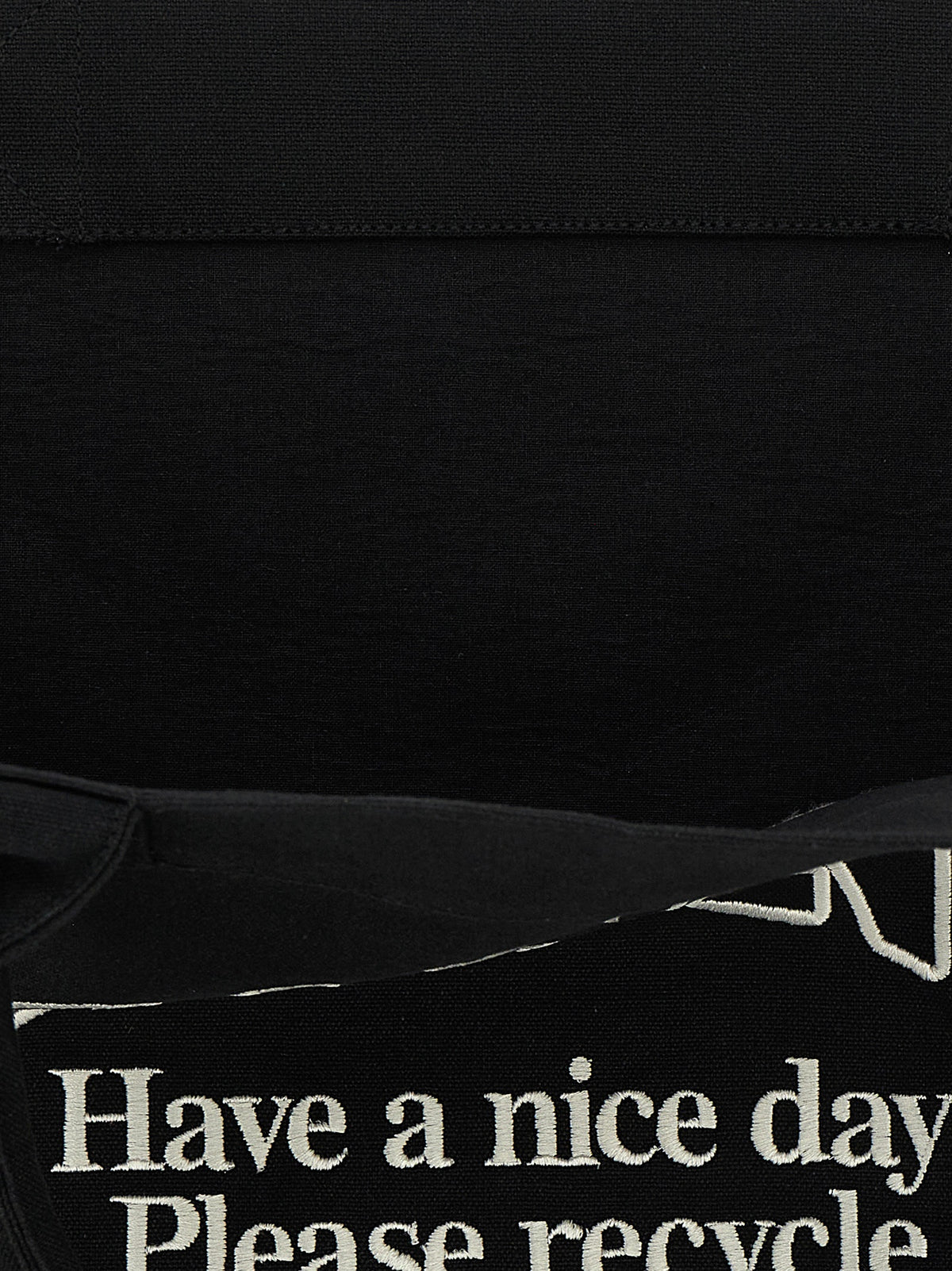 Ganni Schwarze Tote Bag aus recycelter Baumwolle – Ansicht 4 | Arca Lucia