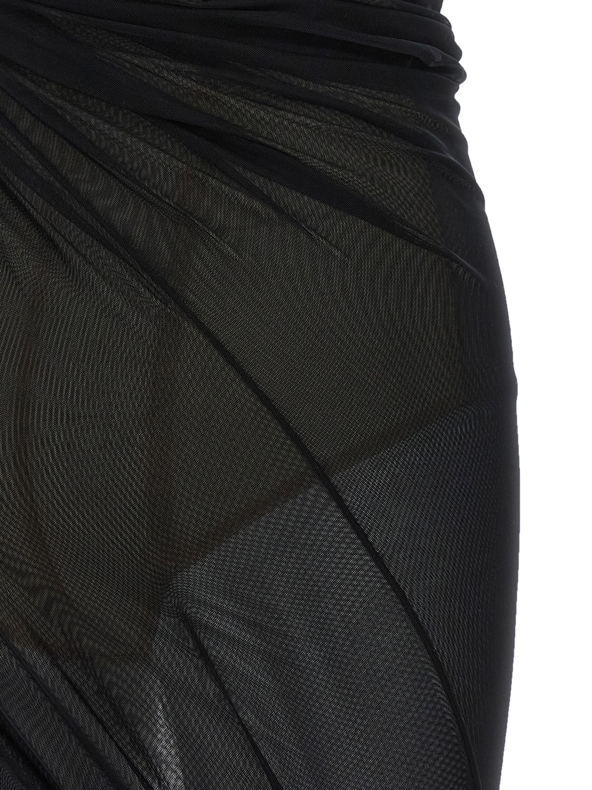 The Attico Schwarzes Midikleid aus Polyamid – Ansicht 4 | Arca Lucia