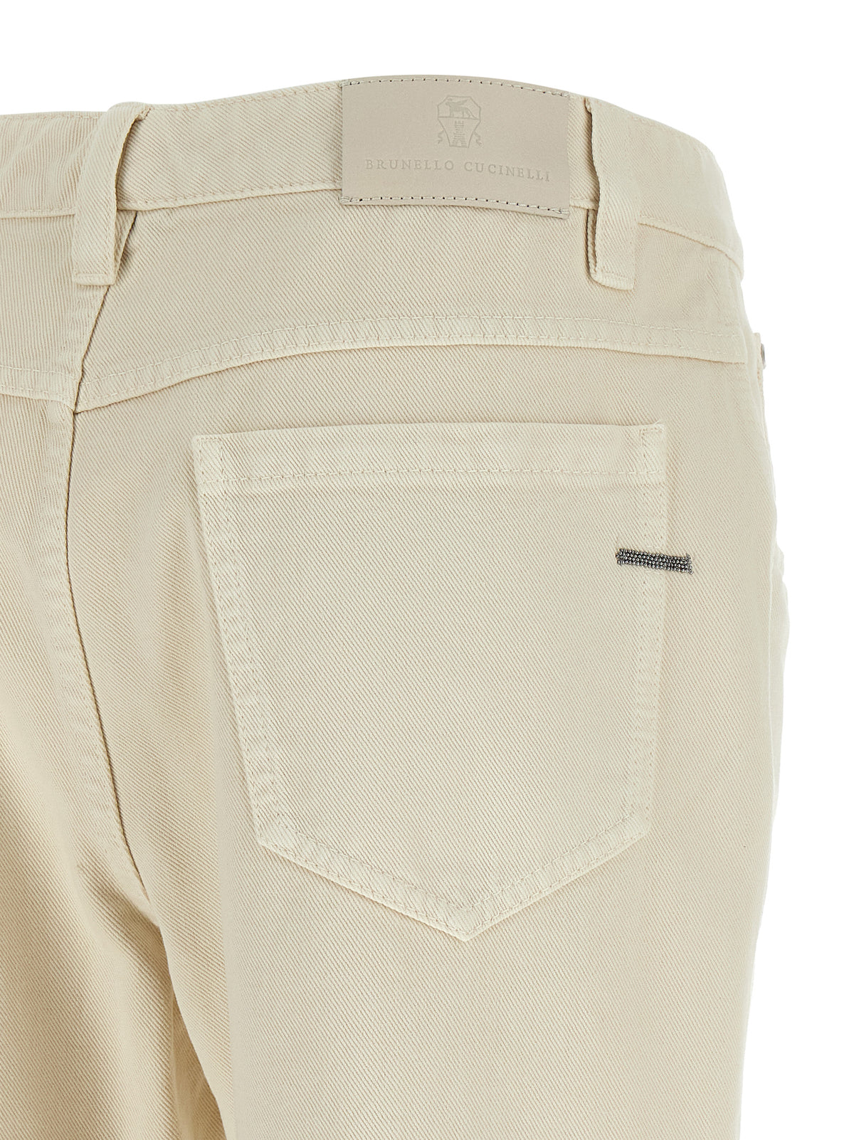 Brunello Cucinelli Beige Cotton Straight-Leg Jeans – Produktansicht 4 | Arca Lucia