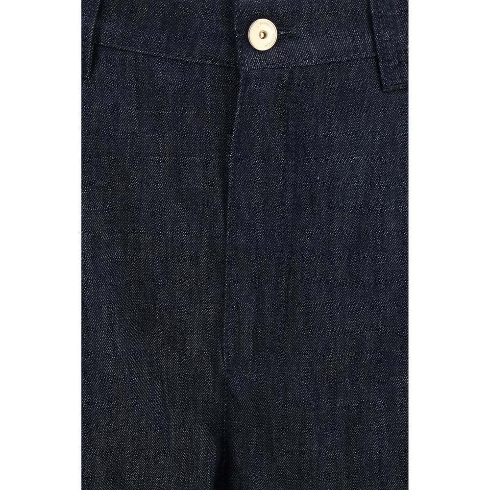 Brunello Cucinelli Blaue Baumwoll-Freizeithose – Produktansicht 3 | Arca Lucia