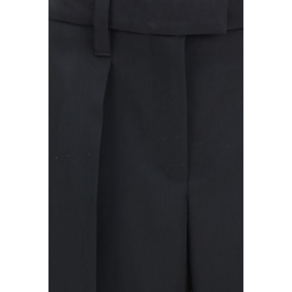 Brunello Cucinelli Pantaloni sartoriali neri in lana