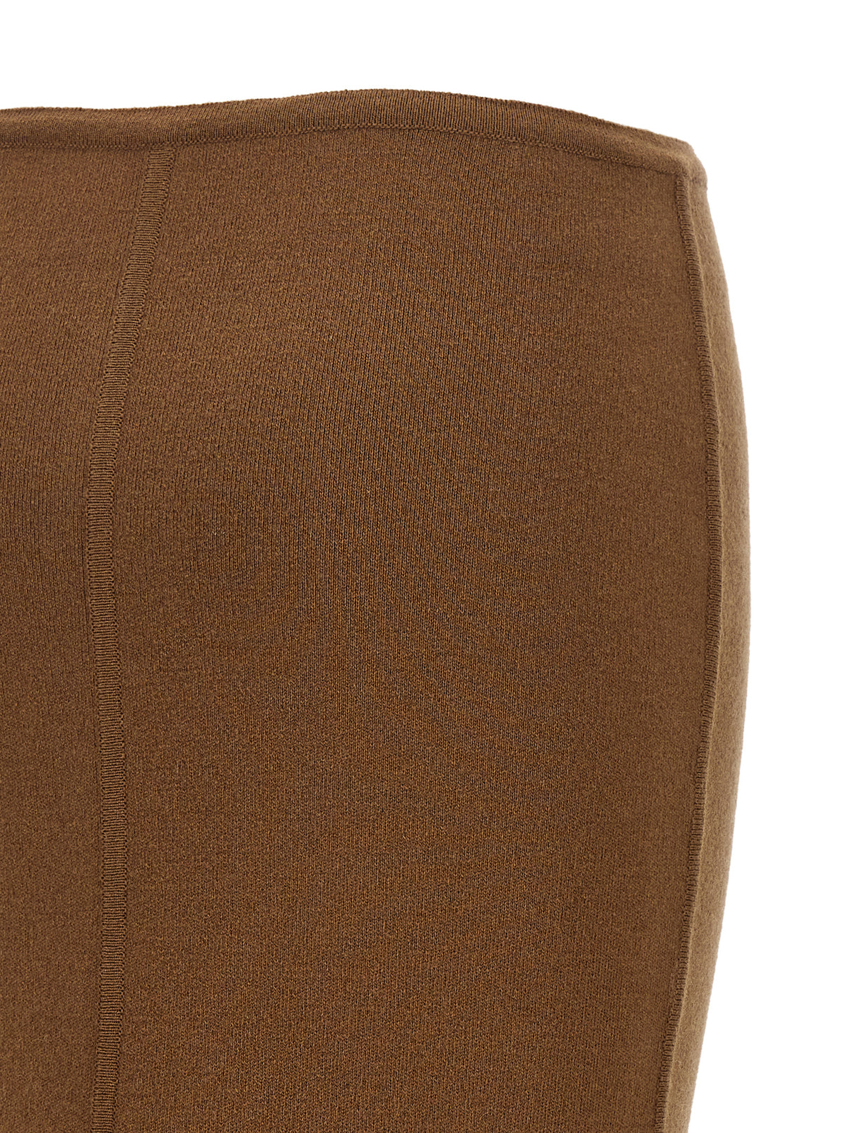 Max Mara Piuma Brauner langer Woll-Kaschmir-Rock