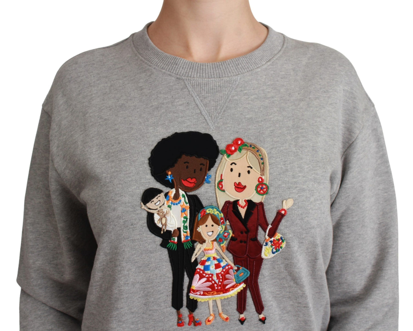 Dolce & Gabbana Grauer Baumwollpullover #dgfamily