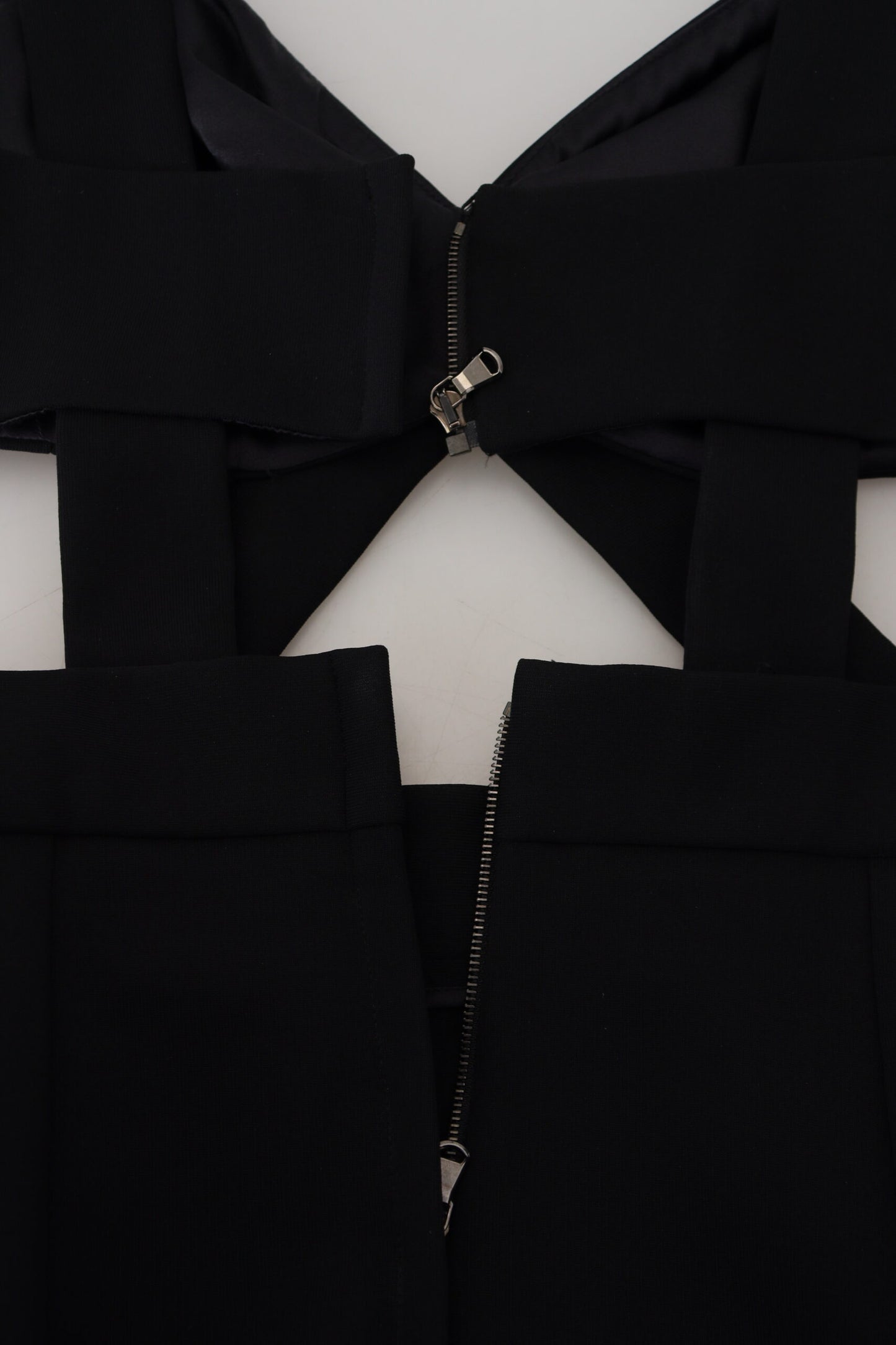 Dolce & Gabbana Schwarzes Bodycon-Etui-Midikleid aus Viskose