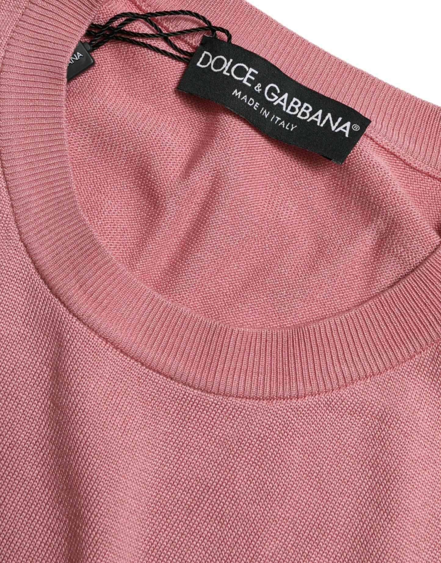Dolce & Gabbana Pinkes ärmelloses Tank-Top mit Rundhalsausschnitt