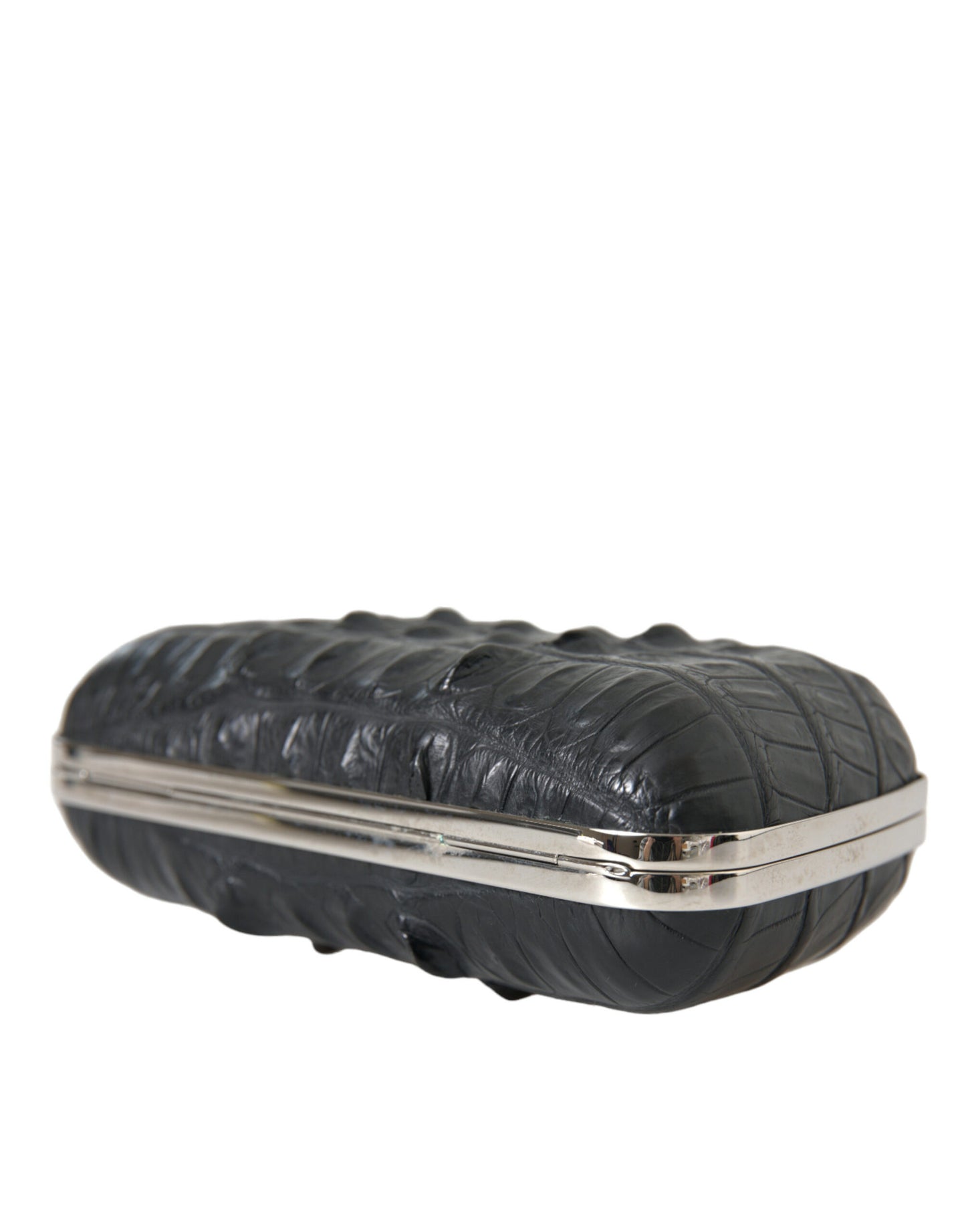 Balenciaga Schwarze Exotenhaut Leder Umhängetasche Crossbody Box Clutch Bag