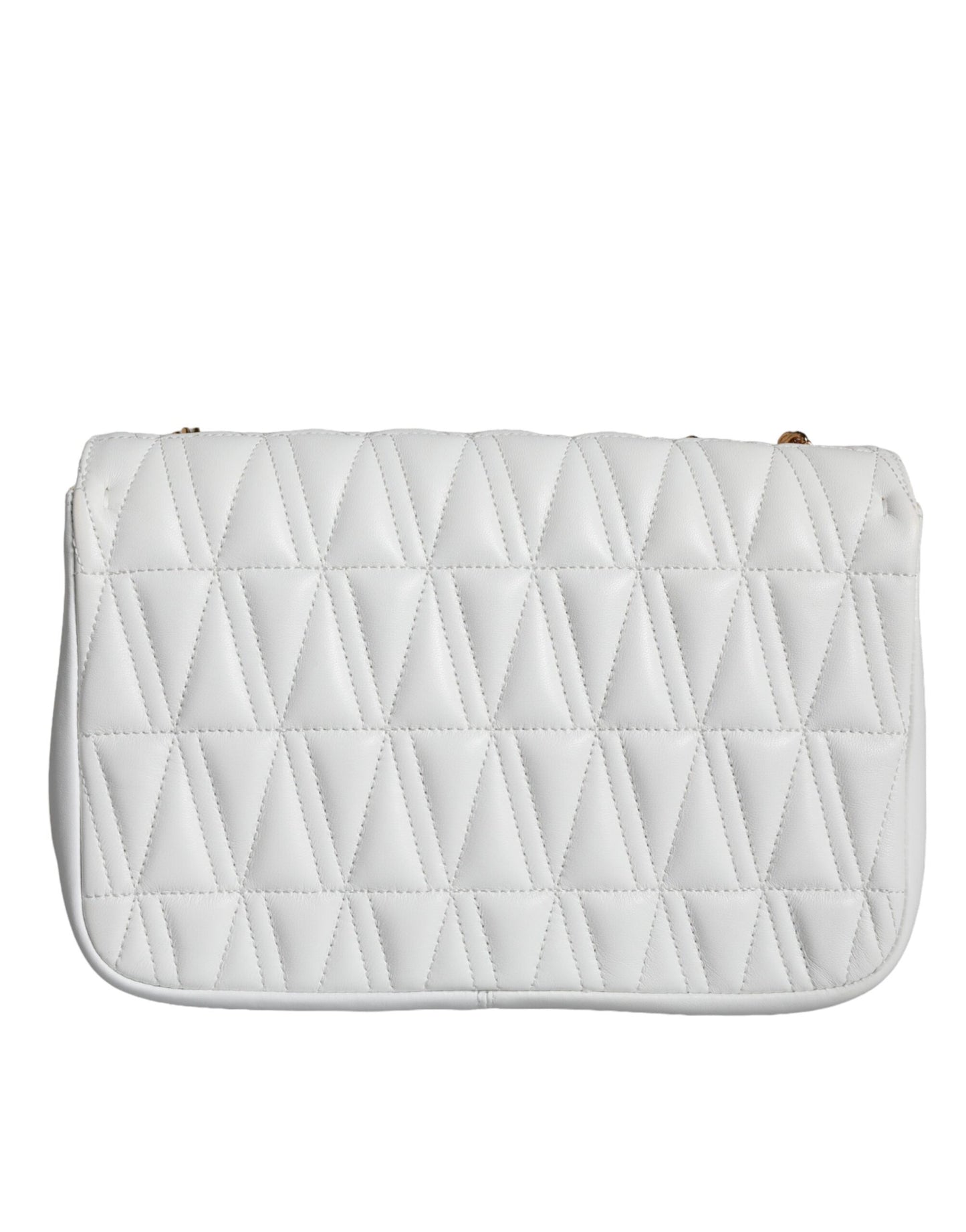 Versace Weiße Mini-Nappaleder-Crossbody-Umhängetasche