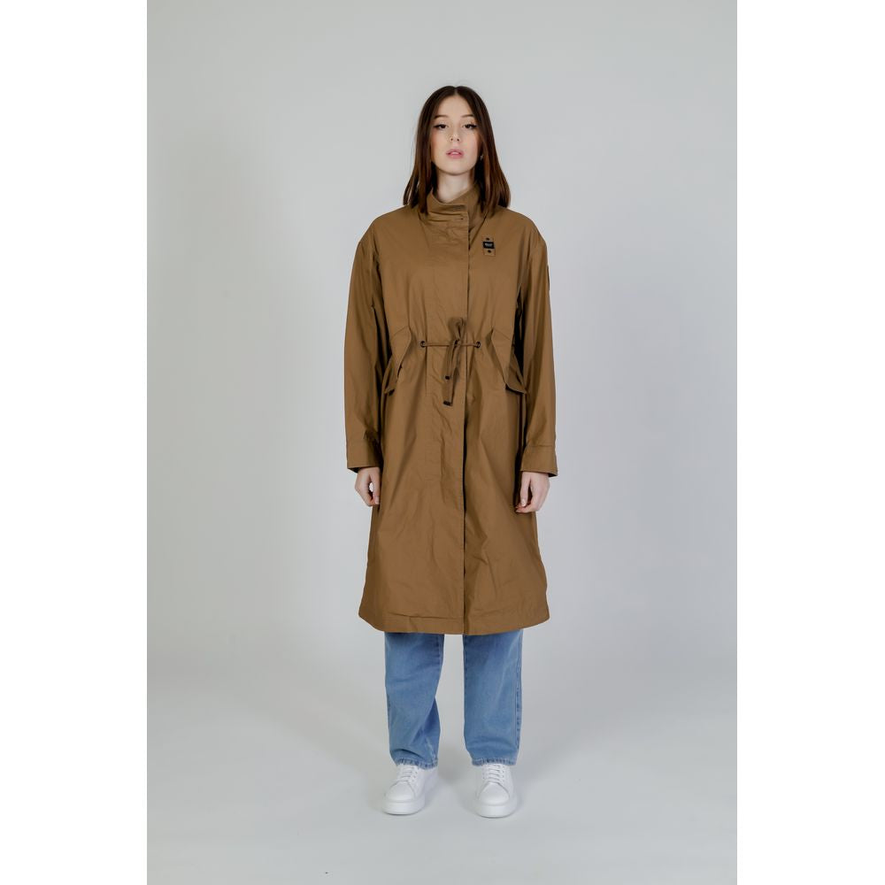 Blauer Zweifarbiger Baumwollparka