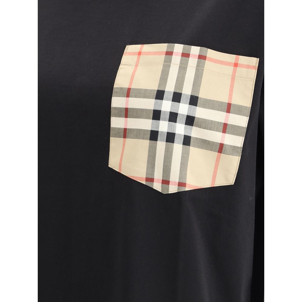 Burberry Schwarzes Baumwoll-T-Shirt – Ansicht 3 | Arca Lucia