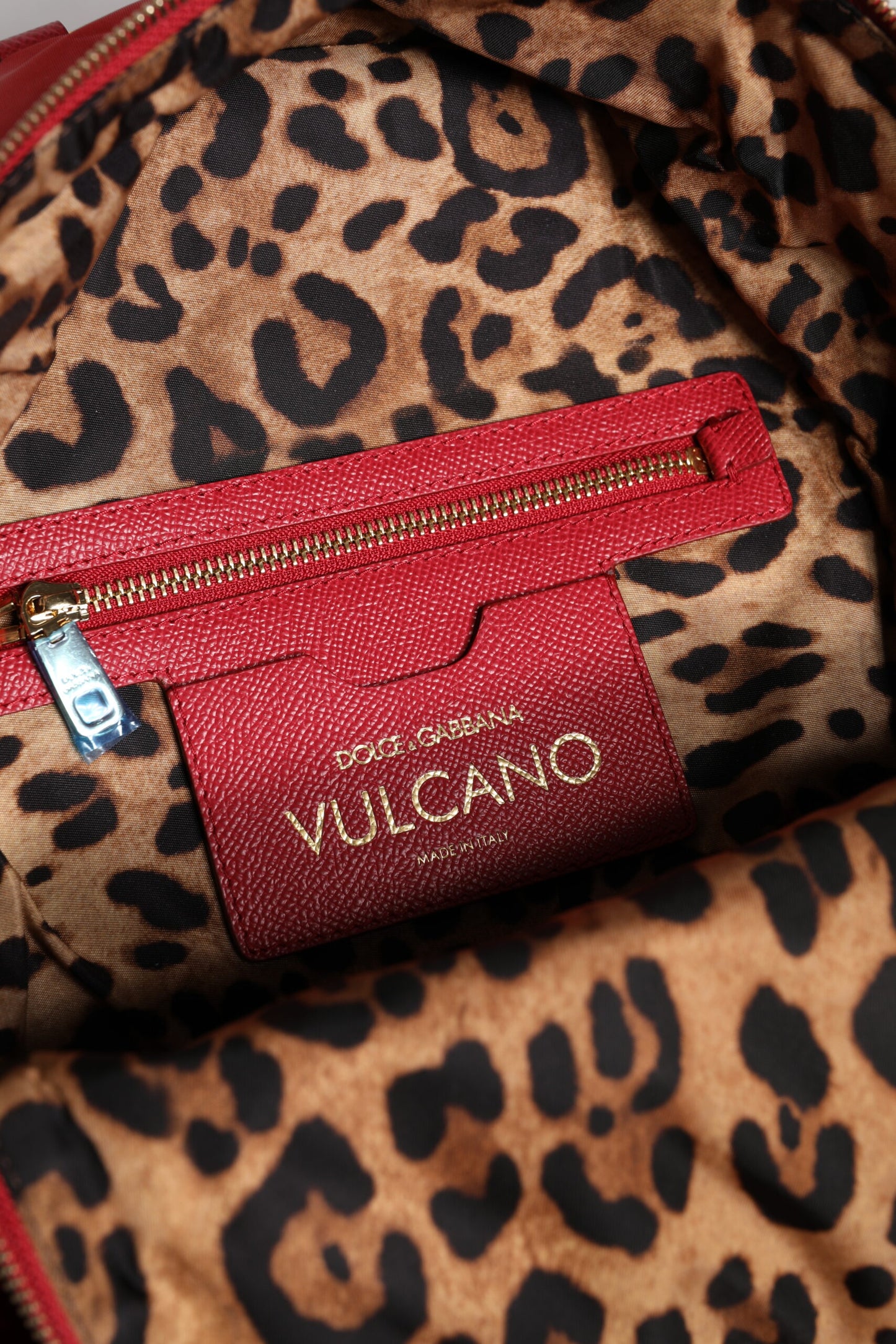 Dolce & Gabbana Rot #DGFAMILY VULCANO Verschönerung Rucksack Tasche