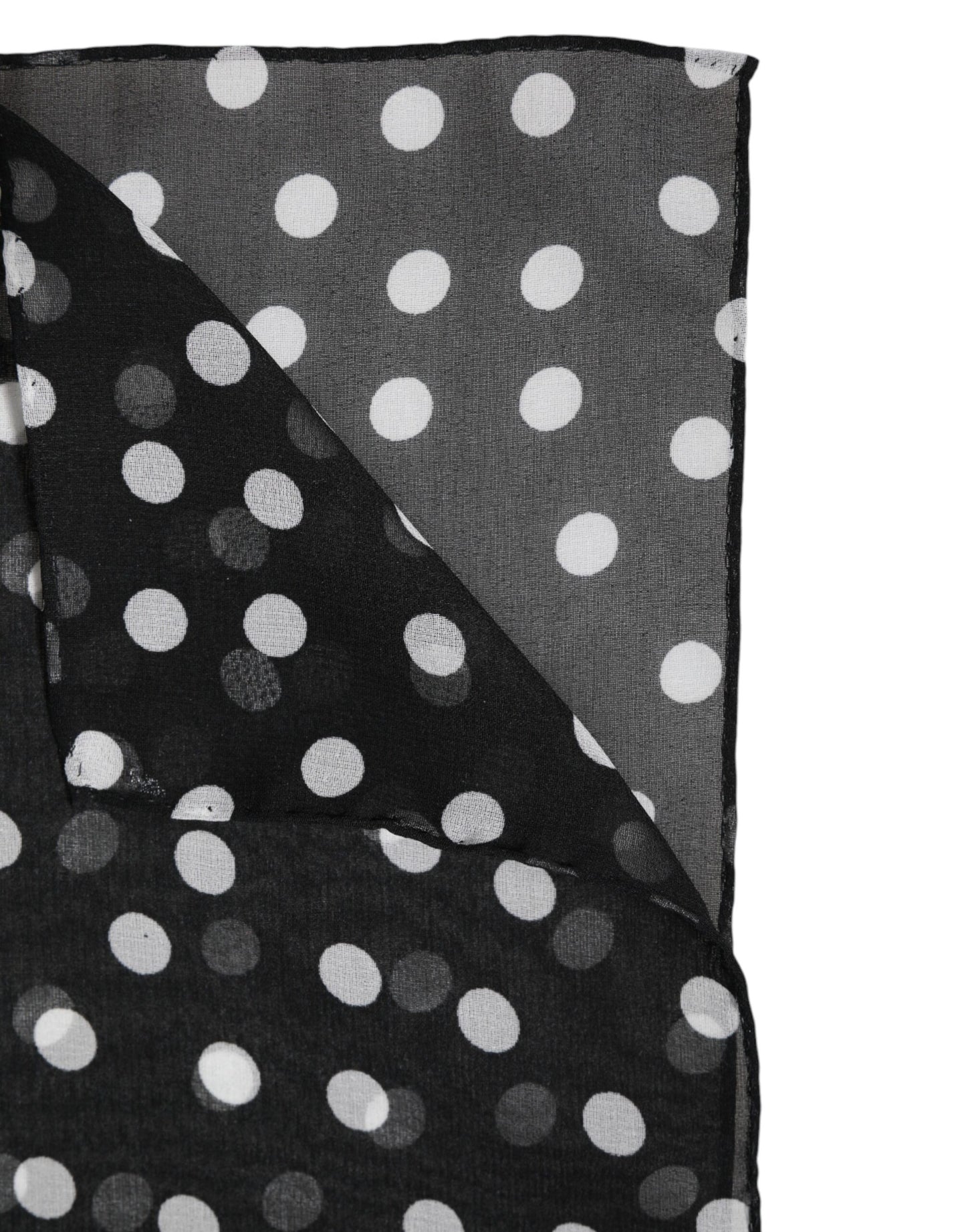 Dolce & Gabbana Schwarzer gepunkteter Polyester-Wickeltuchschal