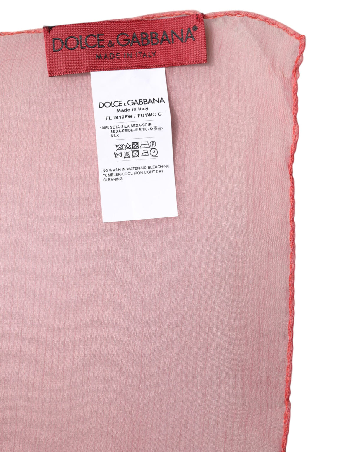 Dolce & Gabbana Rosa Seidenschal 130 × 200 cm
