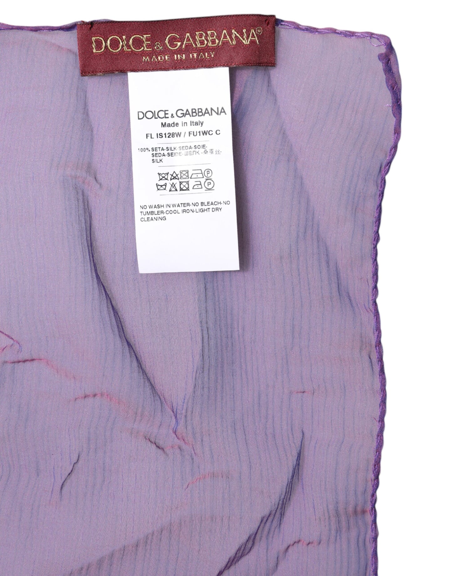 Dolce & Gabbana Lila Seidenschal Rechteck Wickelschal