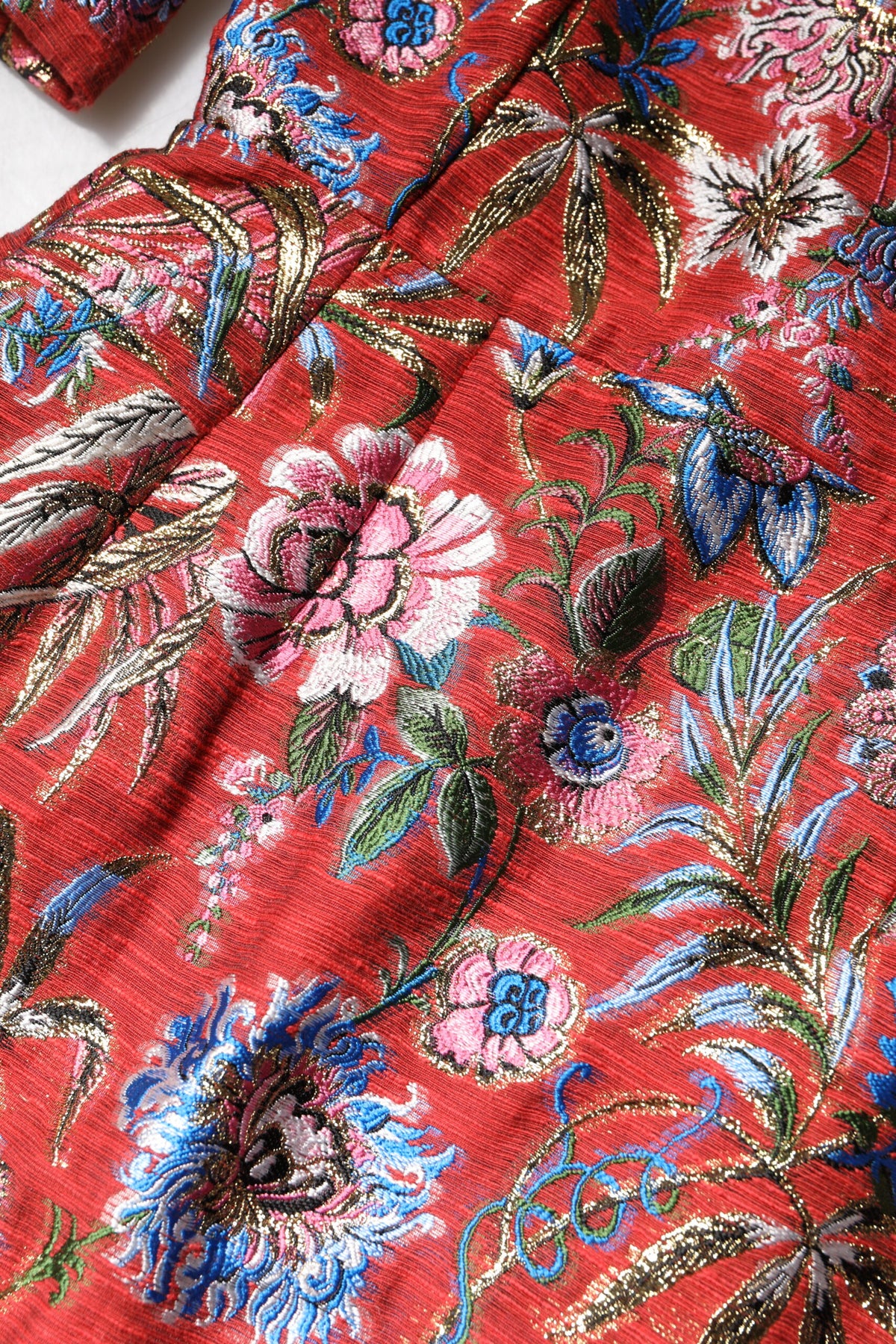 Dolce & Gabbana Rotes Jacquard-Minikleid in A-Linie