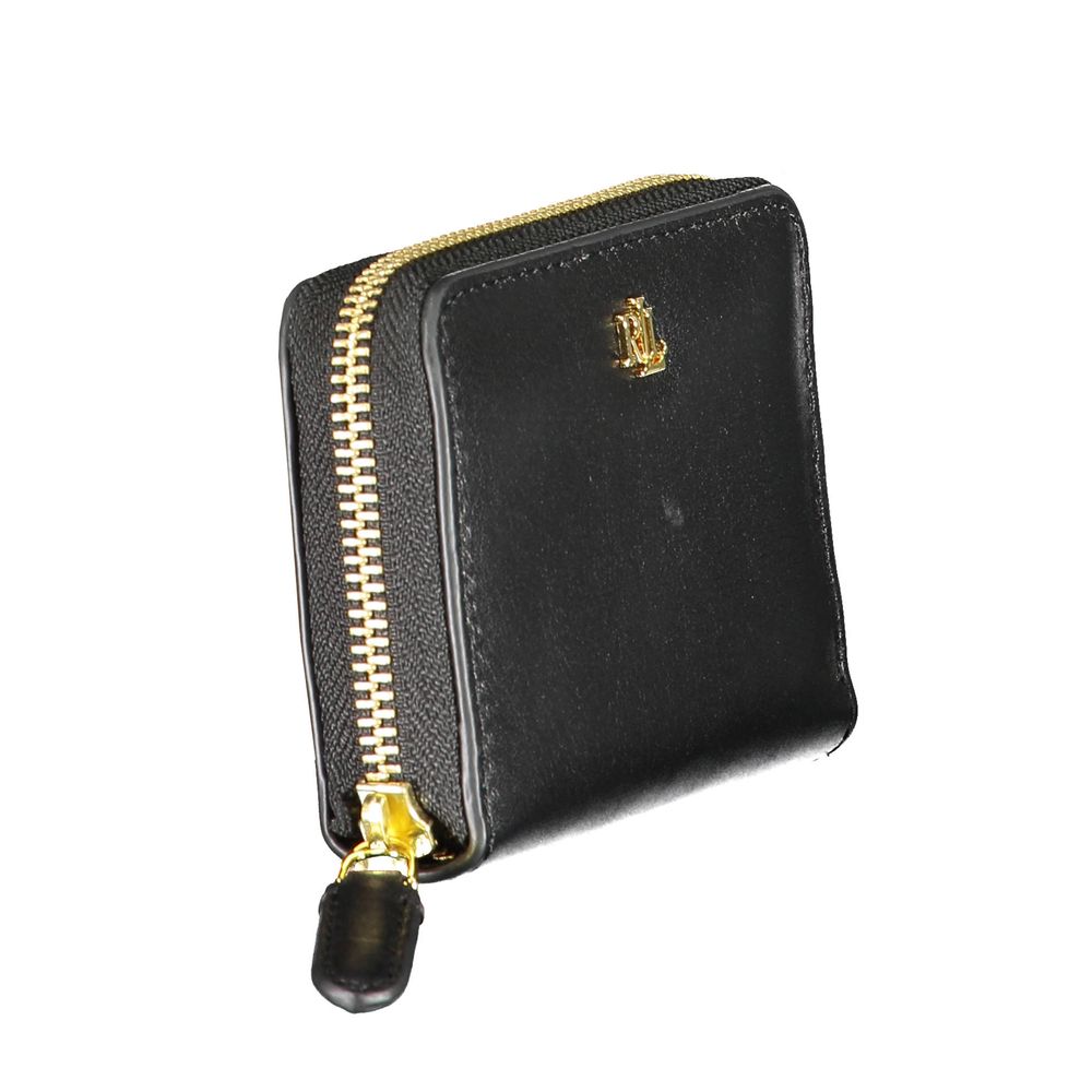Ralph Lauren Nero Leder Geldbörse für Damen