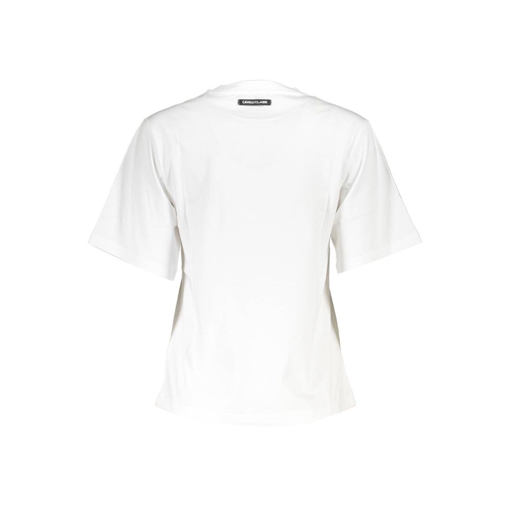 Cavalli Class T-Shirt Bianca in Cotone