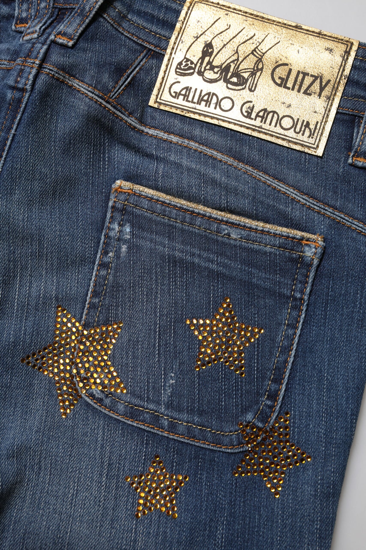 John Galliano Blaue Mid-Waist Flared Jeans – Produktansicht 4 | Arca Lucia
