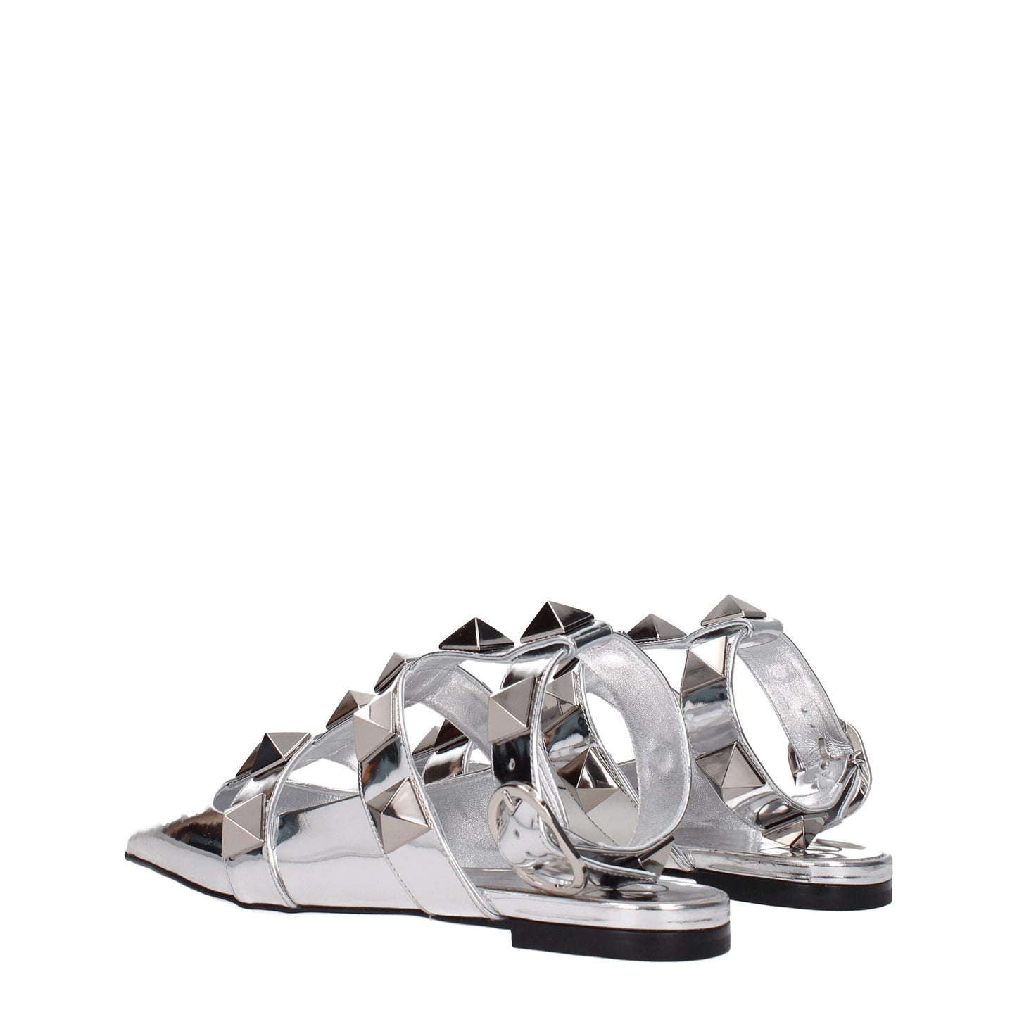 Valentino Garavani Graue Ledersandalen